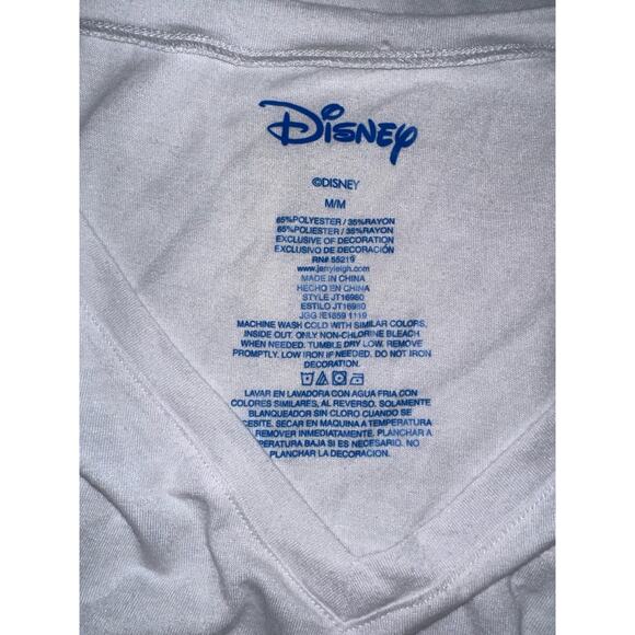 Disney Mickey Mouse Rhinestone Short Sleeve top Medium White - Picture 4 of 4